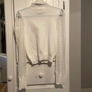 Nordstrom Rack Ivory Turtleneck Dot Patterned Womens Long Sleeve